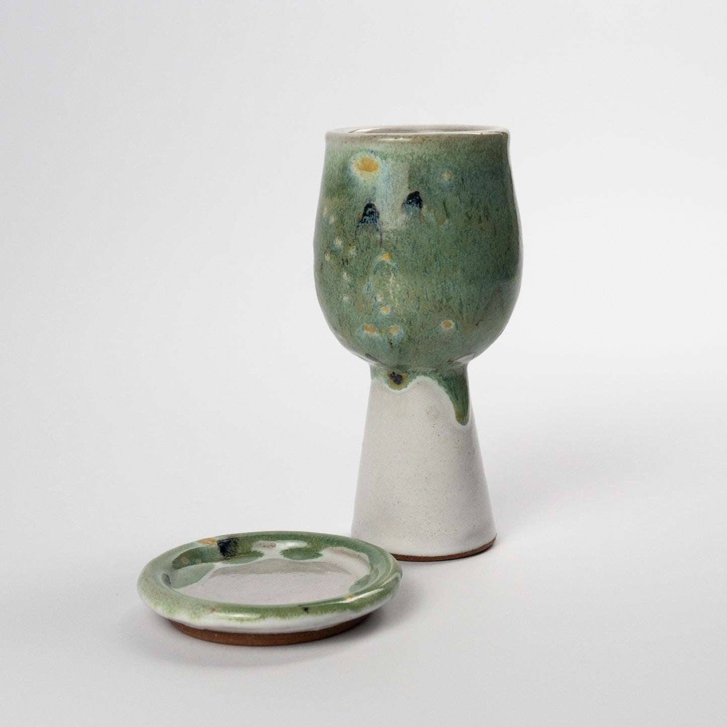 Dalia Ceramic Kiddush Cup and Saucer