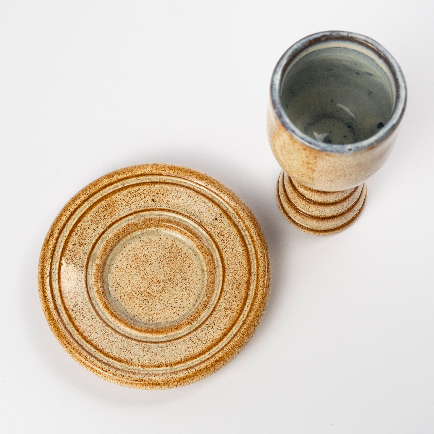 Doron Ceramic Kiddush Cup and Saucer