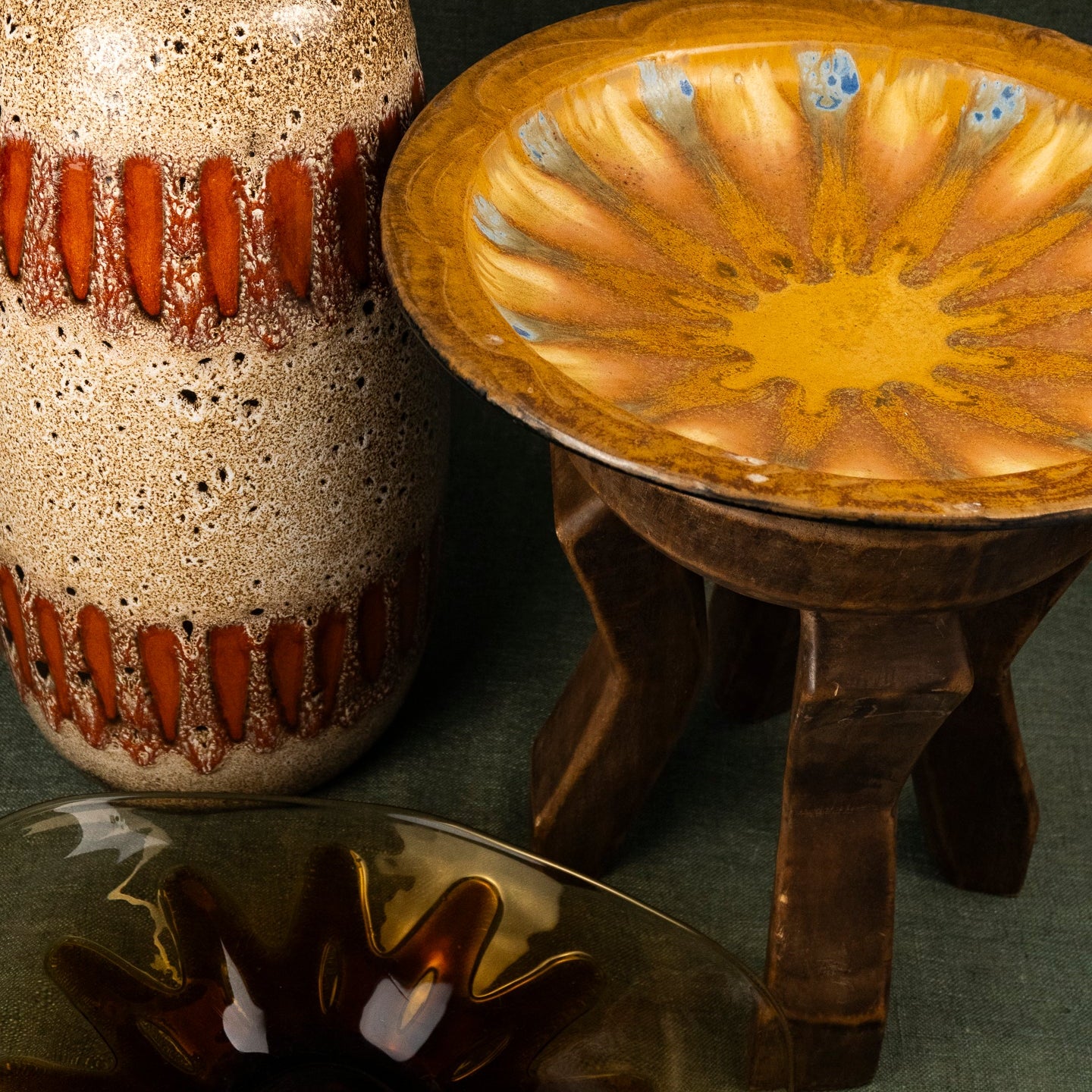 Elio Vintage Glass Platter