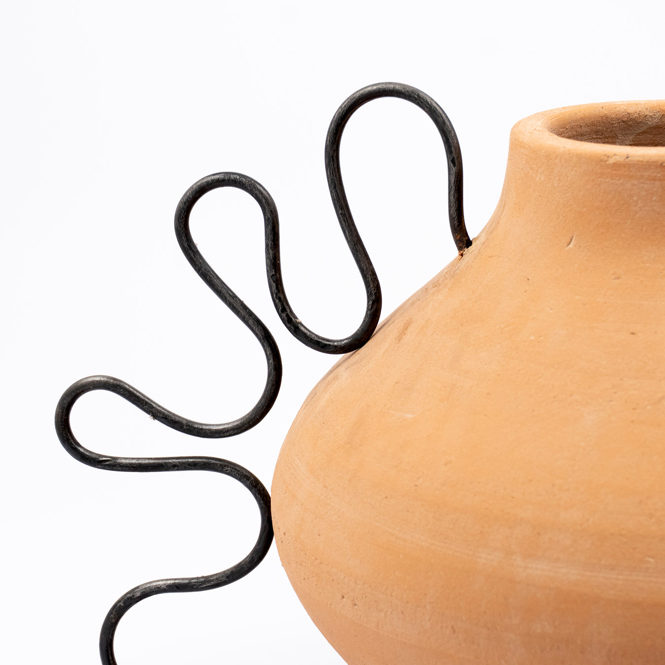 Inez Low Terracotta Vase