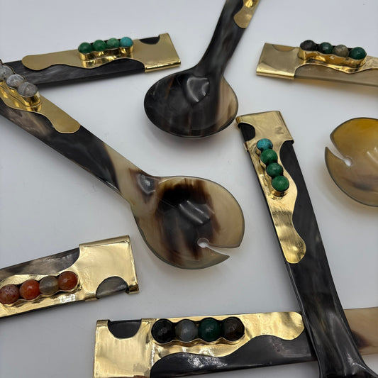 Glinda Horn Serving Spoon Set