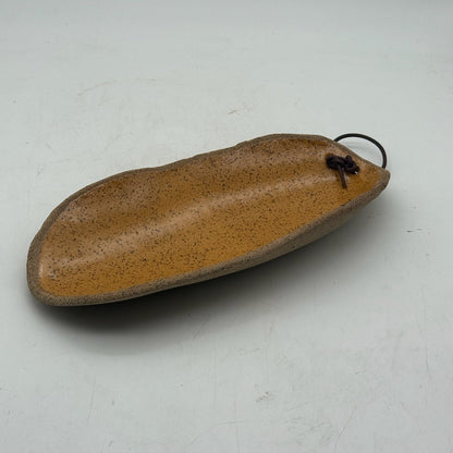Celie Ceramic Platter with Leather Handle- Small