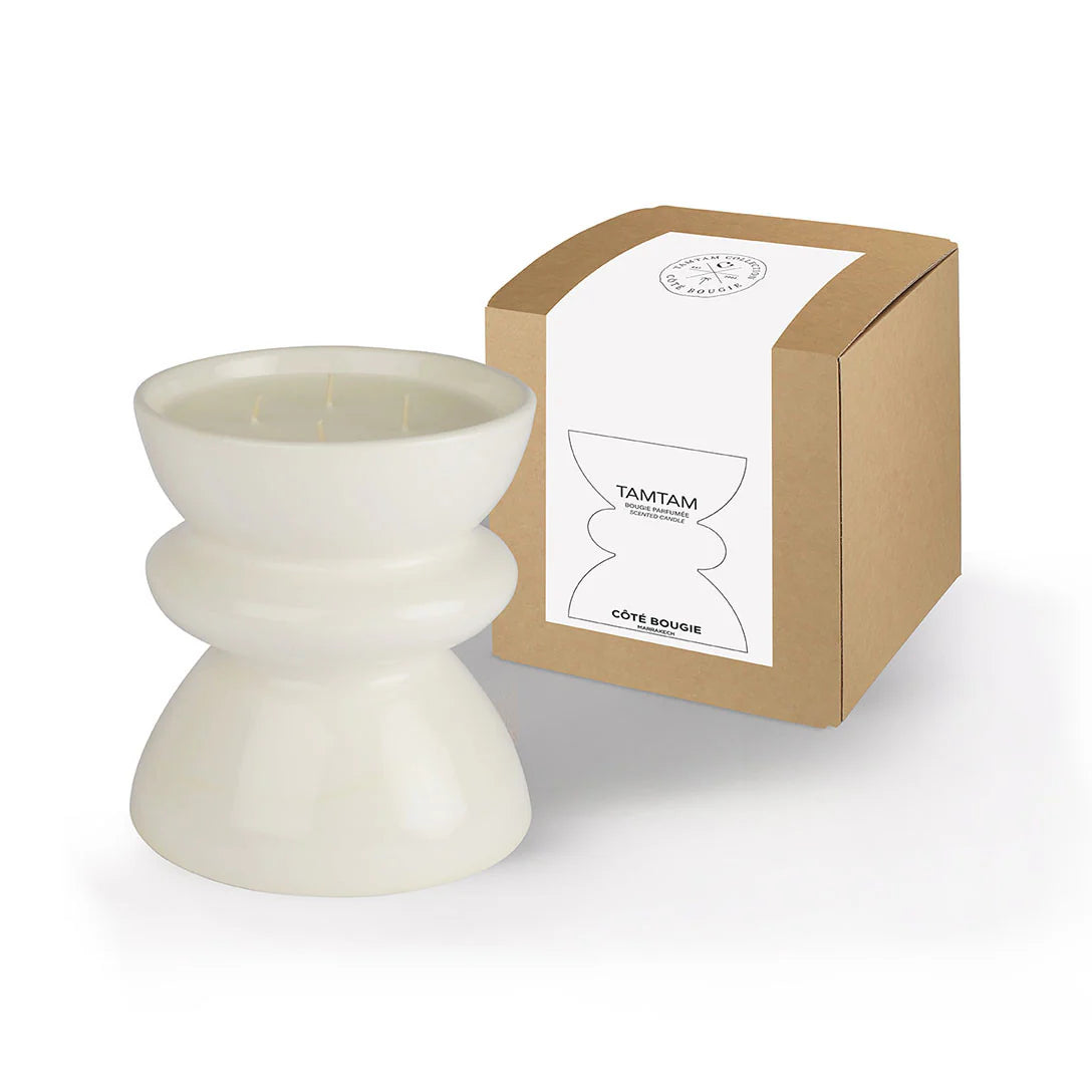 Tam Tam Candle in White