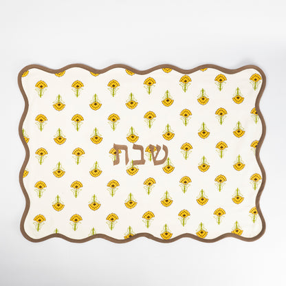 Sol Dot Linen Challah Cover