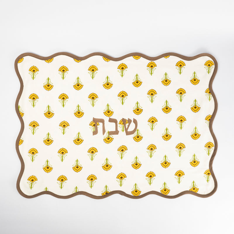 Sol Dot Linen Challah Cover