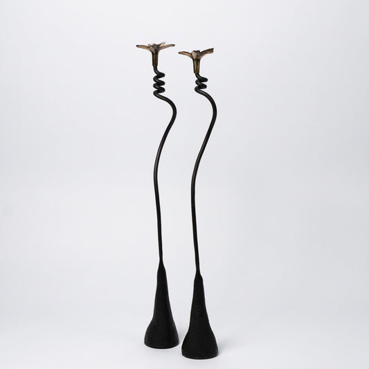 Sofia Iron Candlesticks - Set of Two