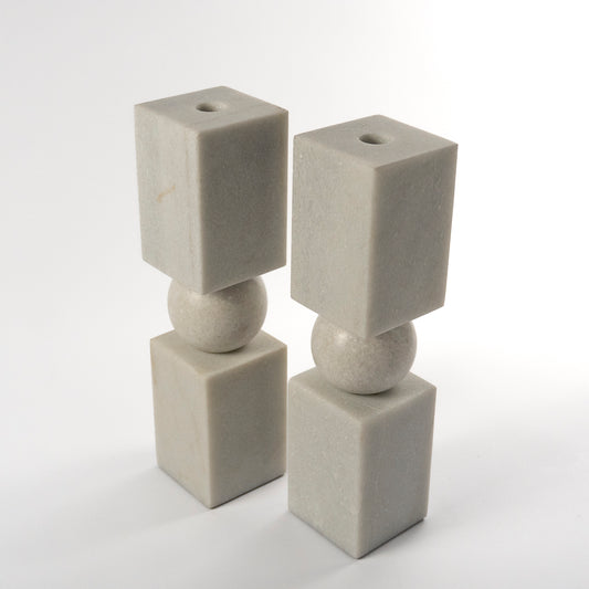 Dodo Marble Candlestick Holder Set