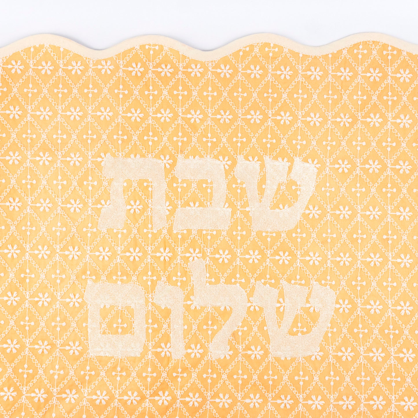 Marigold Embroidered Linen Challah Cover