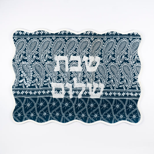 Montauk Bandana Embroidered Linen Challah Cover
