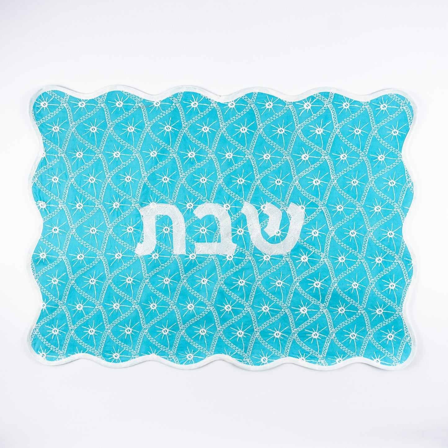 Coastal Embroidered Linen Challah Cover