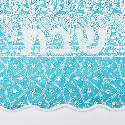 Riviera Bandana Embroidered Linen Challah Cover