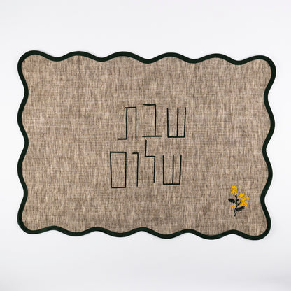 Wildflower Oak Linen Challah Cover