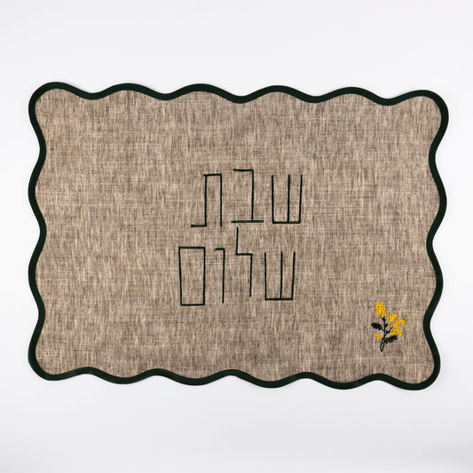 Wildflower Oak Linen Challah Cover