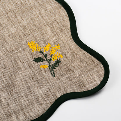 Wildflower Oak Linen Challah Cover