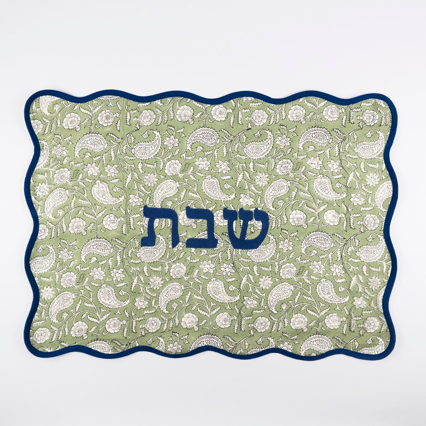 Azure Linen Challah Cover