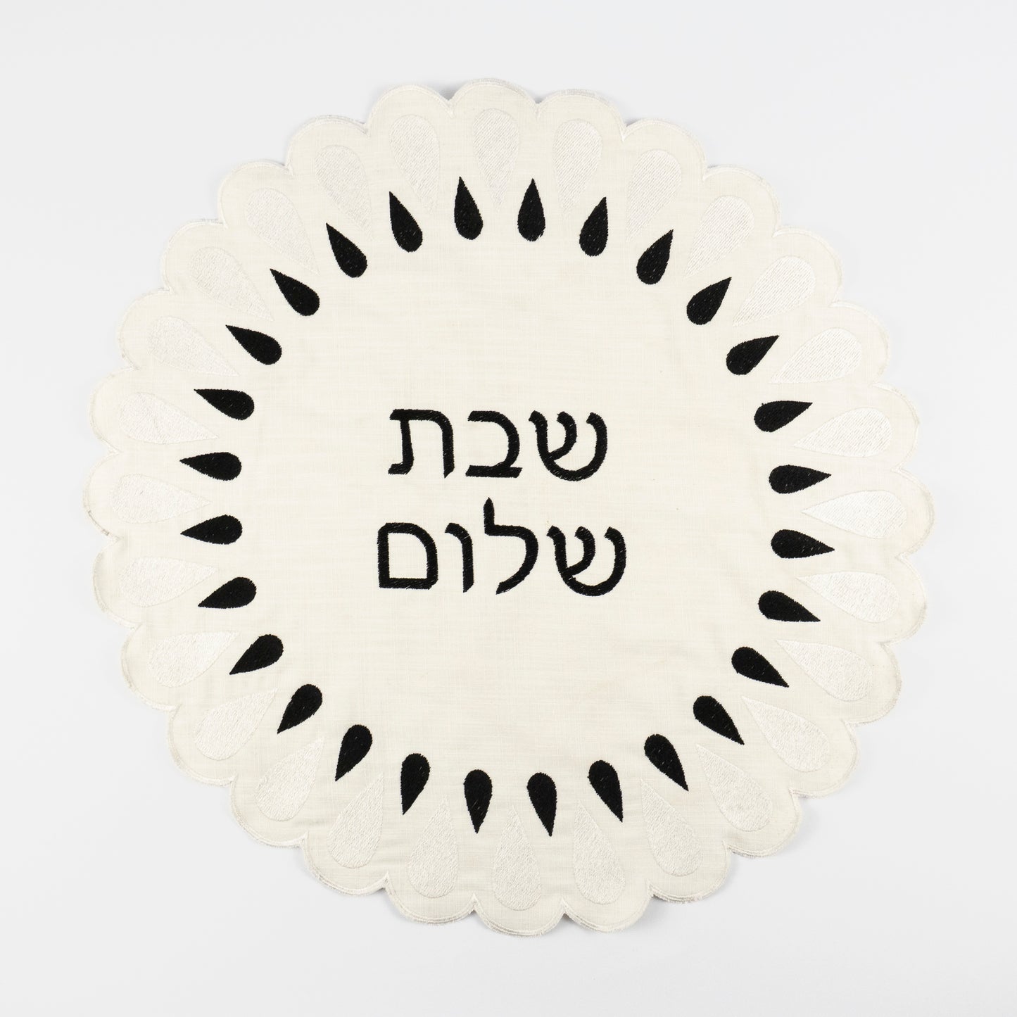 Lillie Round Linen Challah Cover