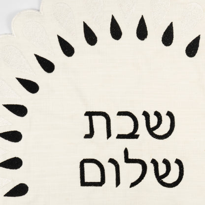 Lillie Round Linen Challah Cover