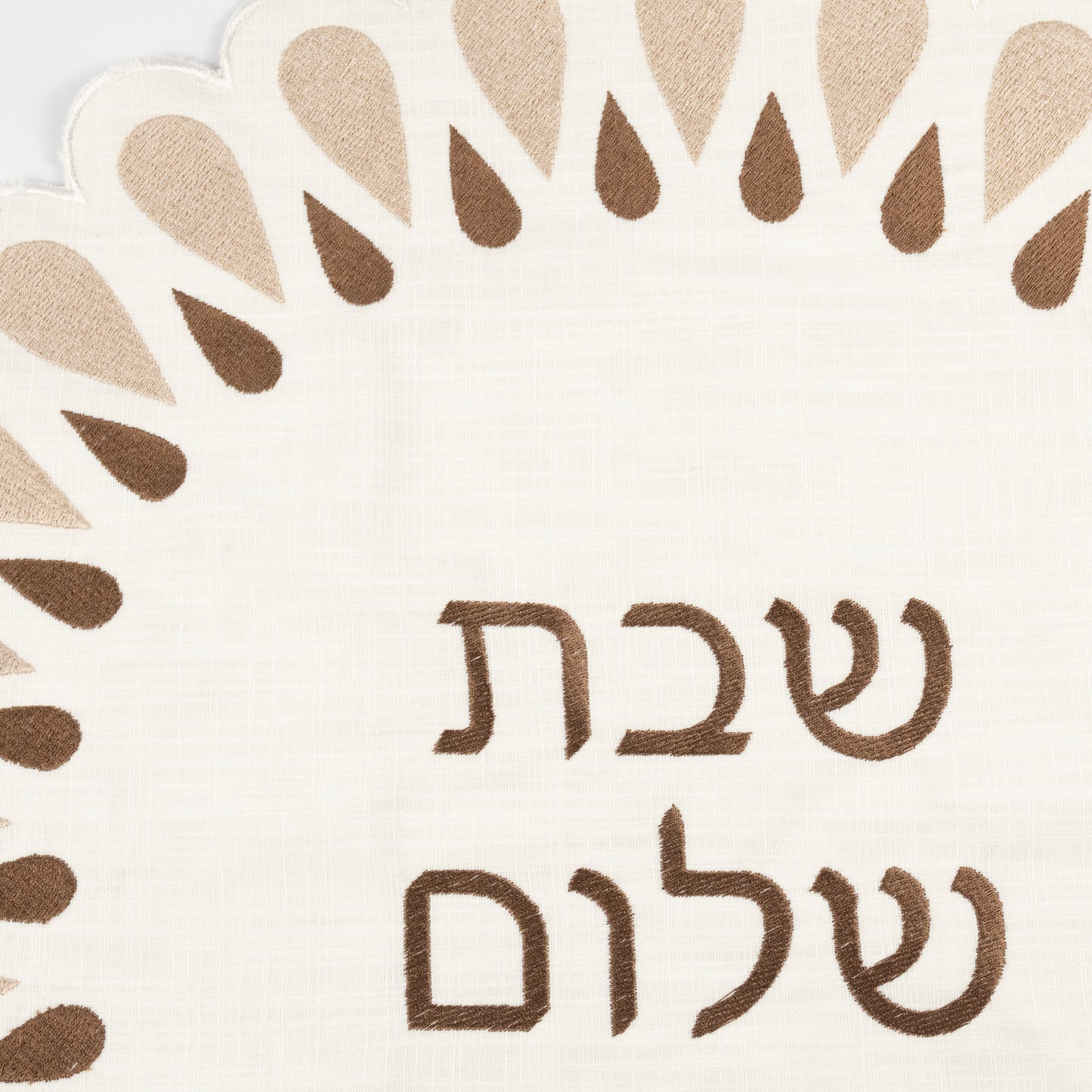 Lauria Round Linen Challah Cover