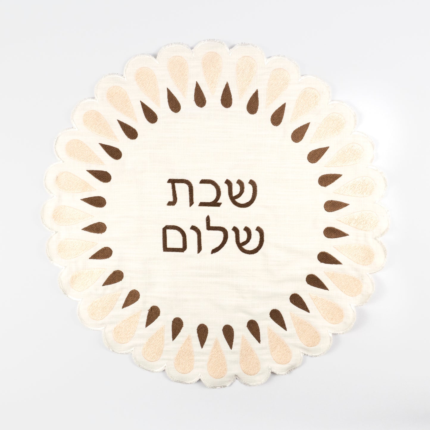 Laurie Round Linen Challah Cover