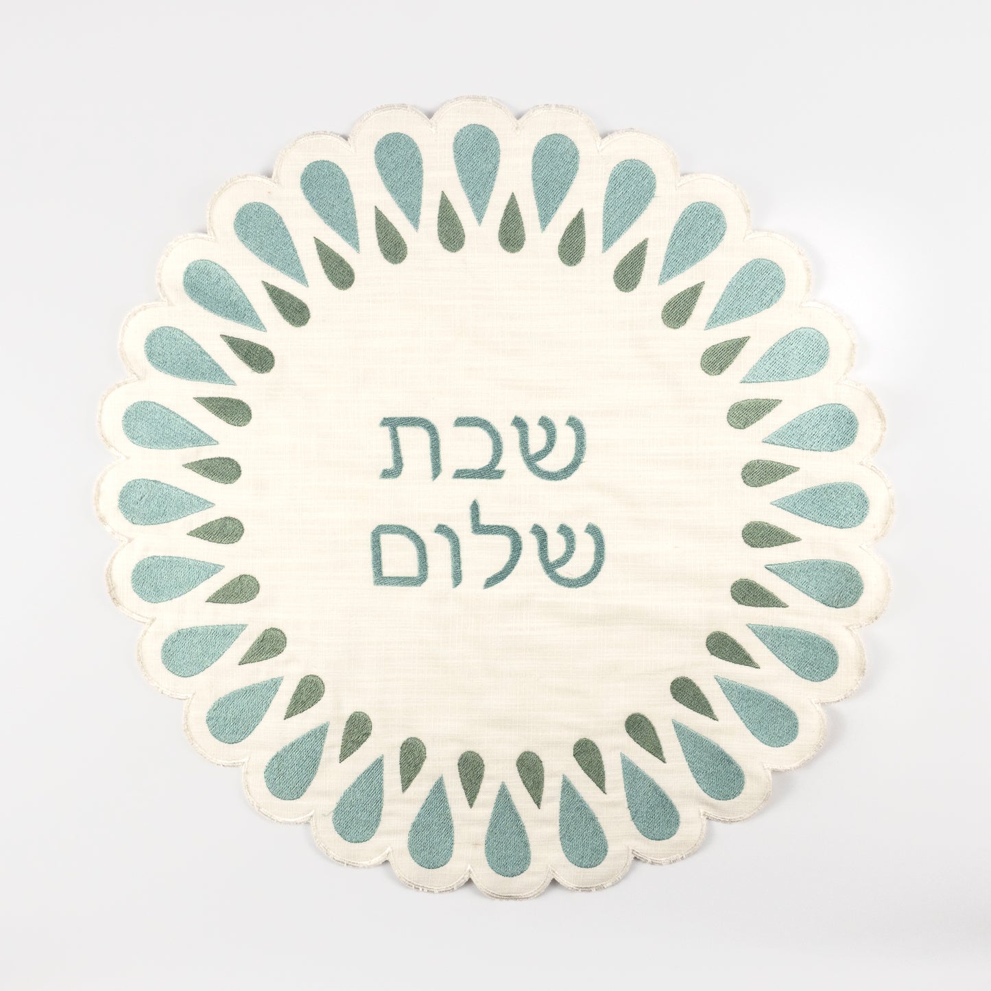 Aziza Round Linen Challah Cover