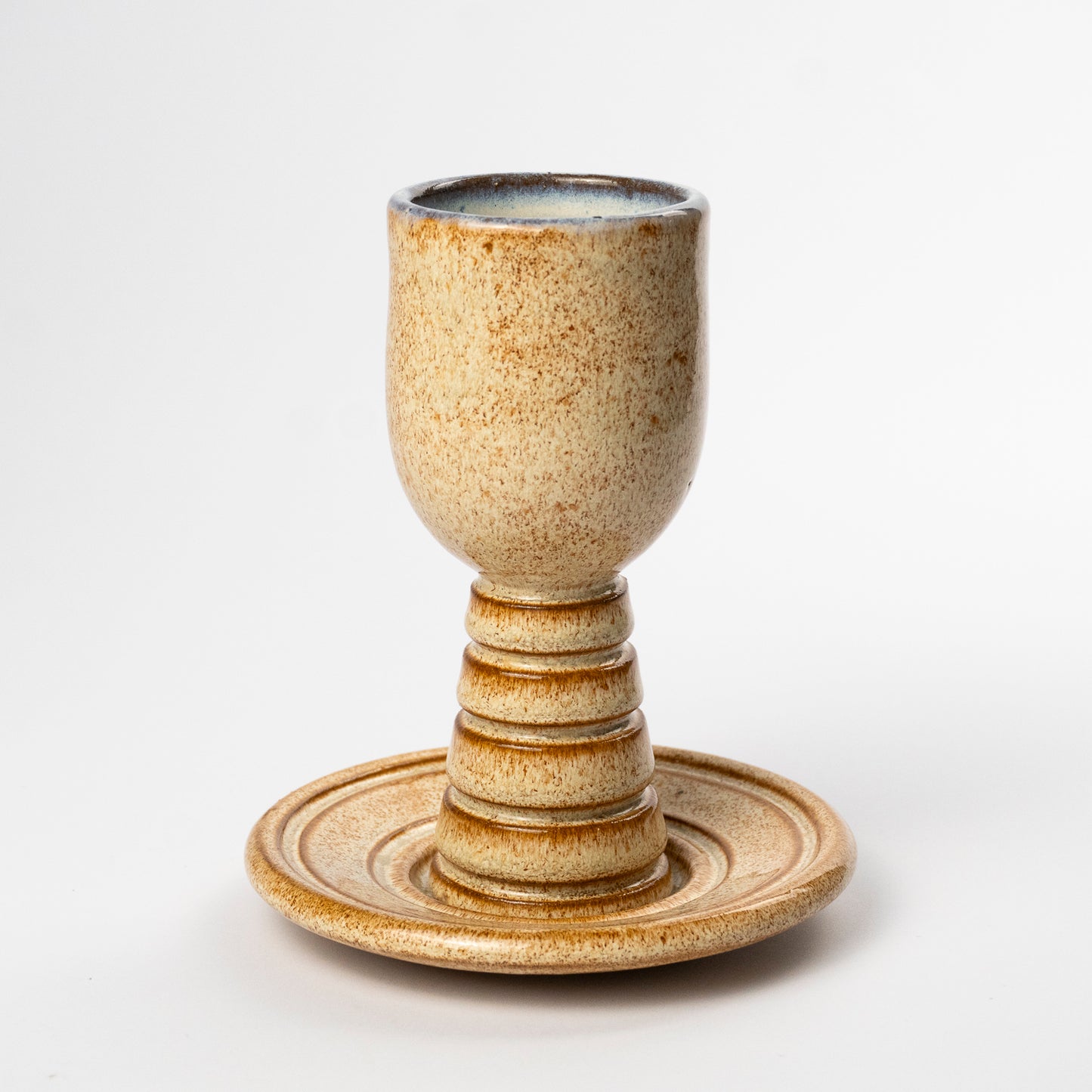 Doron Ceramic Kiddush Cup and Saucer