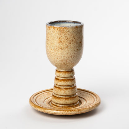 Doron Ceramic Kiddush Cup and Saucer