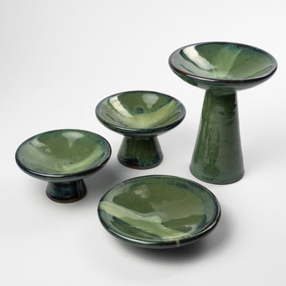 Ezre Ceramic Pedestal Bowls - Set of Four