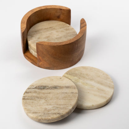 Lesli Marble Coaster Set