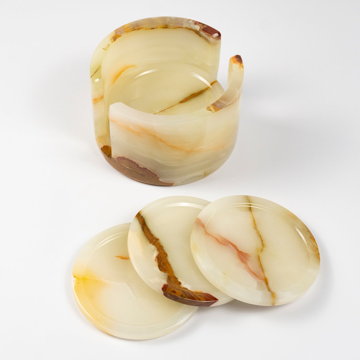 Verde Marble Coaster Set