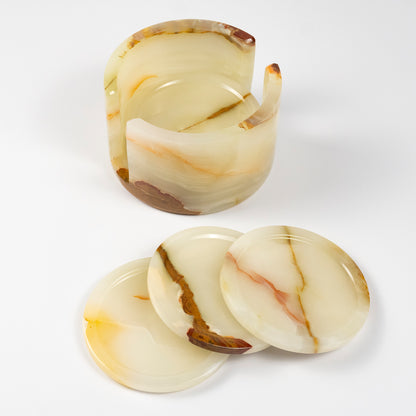 Verde Marble Coaster Set