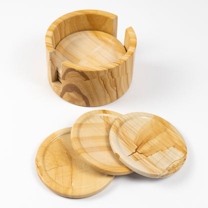 Teako Marble Coaster Set