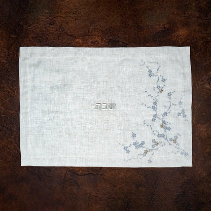 Maayan Embroidered Linen Challah Cover