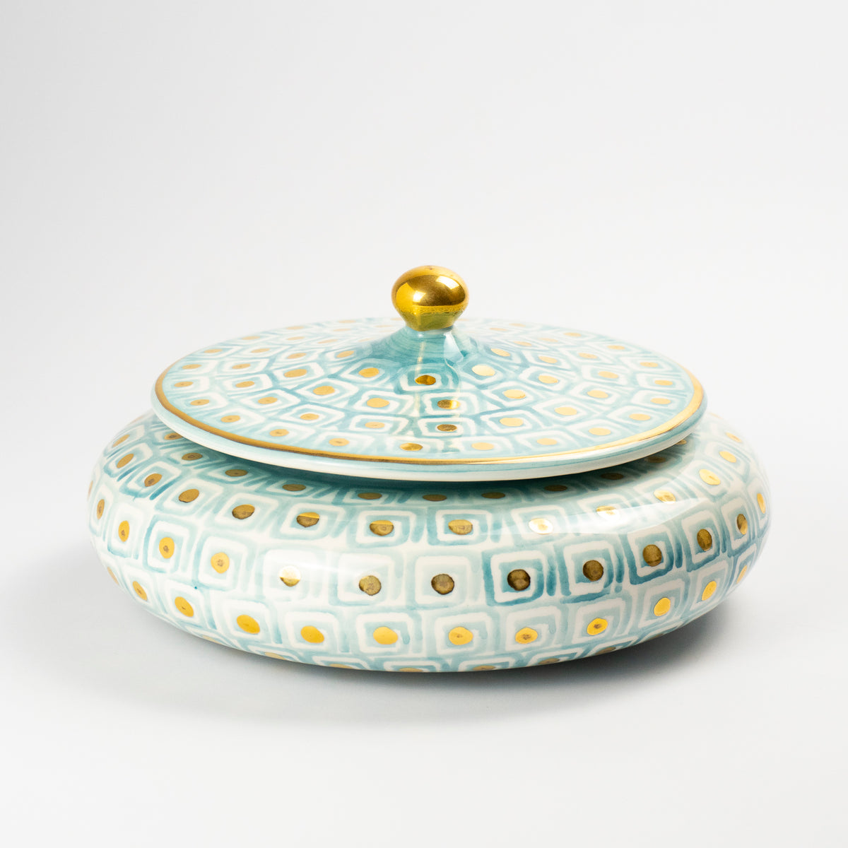 Lilia Maiolica Lidded Dish