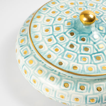 Lilia Maiolica Lidded Dish