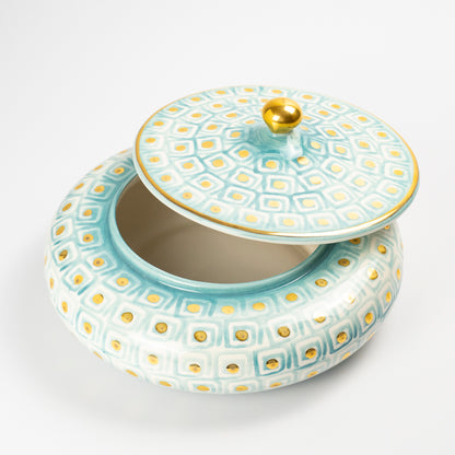 Lilia Maiolica Lidded Dish