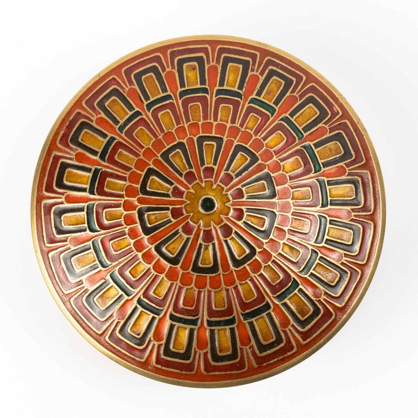 Amir Vintage Brass Enamel Box