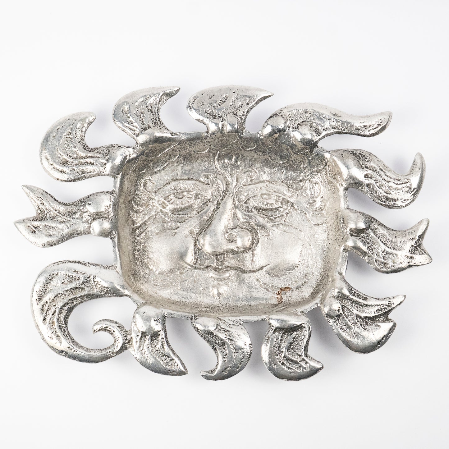 Hairo Vintage Silver Sun Face Dish