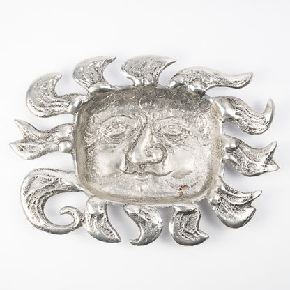Hairo Vintage Silver Sun Face Dish