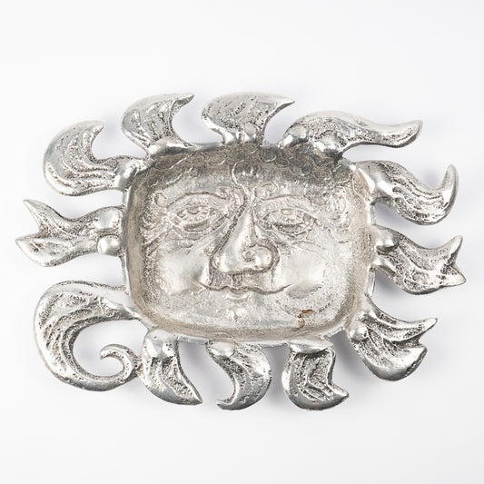 Hairo Vintage Silver Sun Face Dish