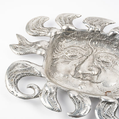 Hairo Vintage Silver Sun Face Dish