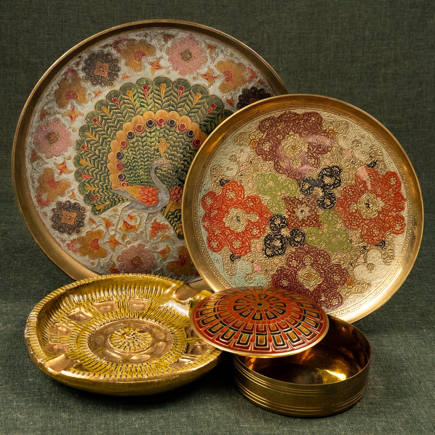 Didi Vintage Brass Mezze Platter