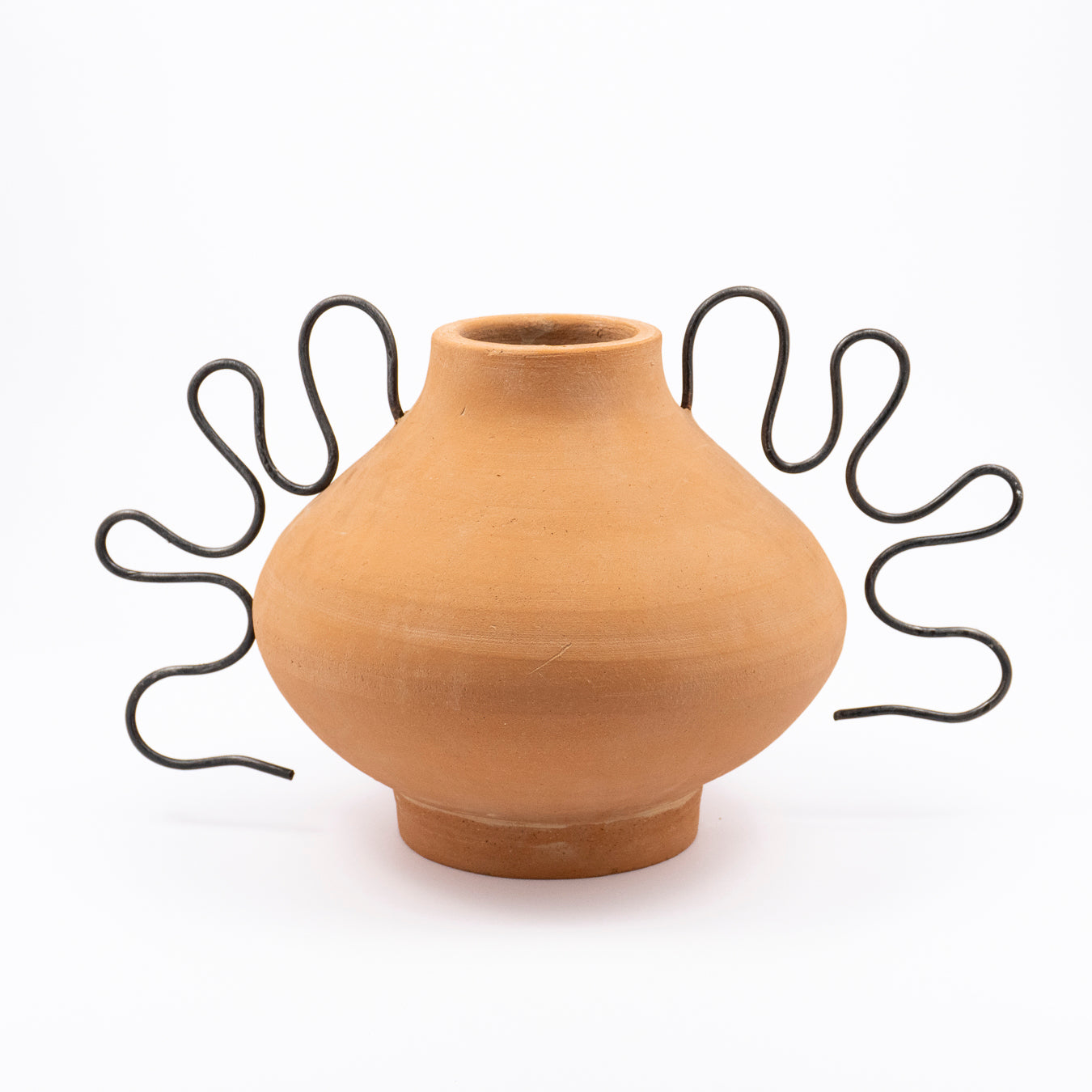 Inez Low Terracotta Vase