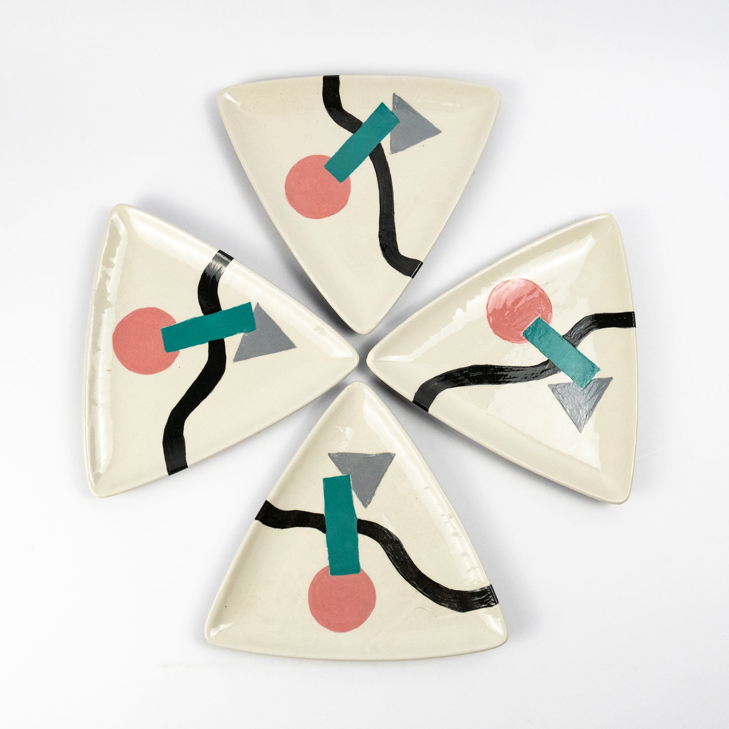 Jude Ceramic Dessert Plates - Set of Eight