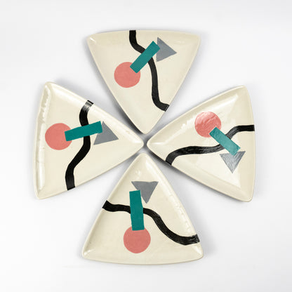 Jude Ceramic Dessert Plates - Set of Eight