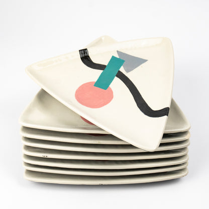 Jude Ceramic Dessert Plates - Set of Eight