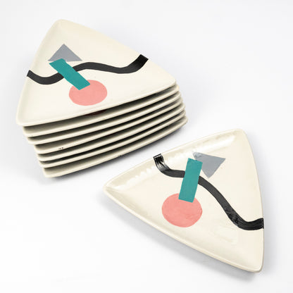 Jude Ceramic Dessert Plates - Set of Eight