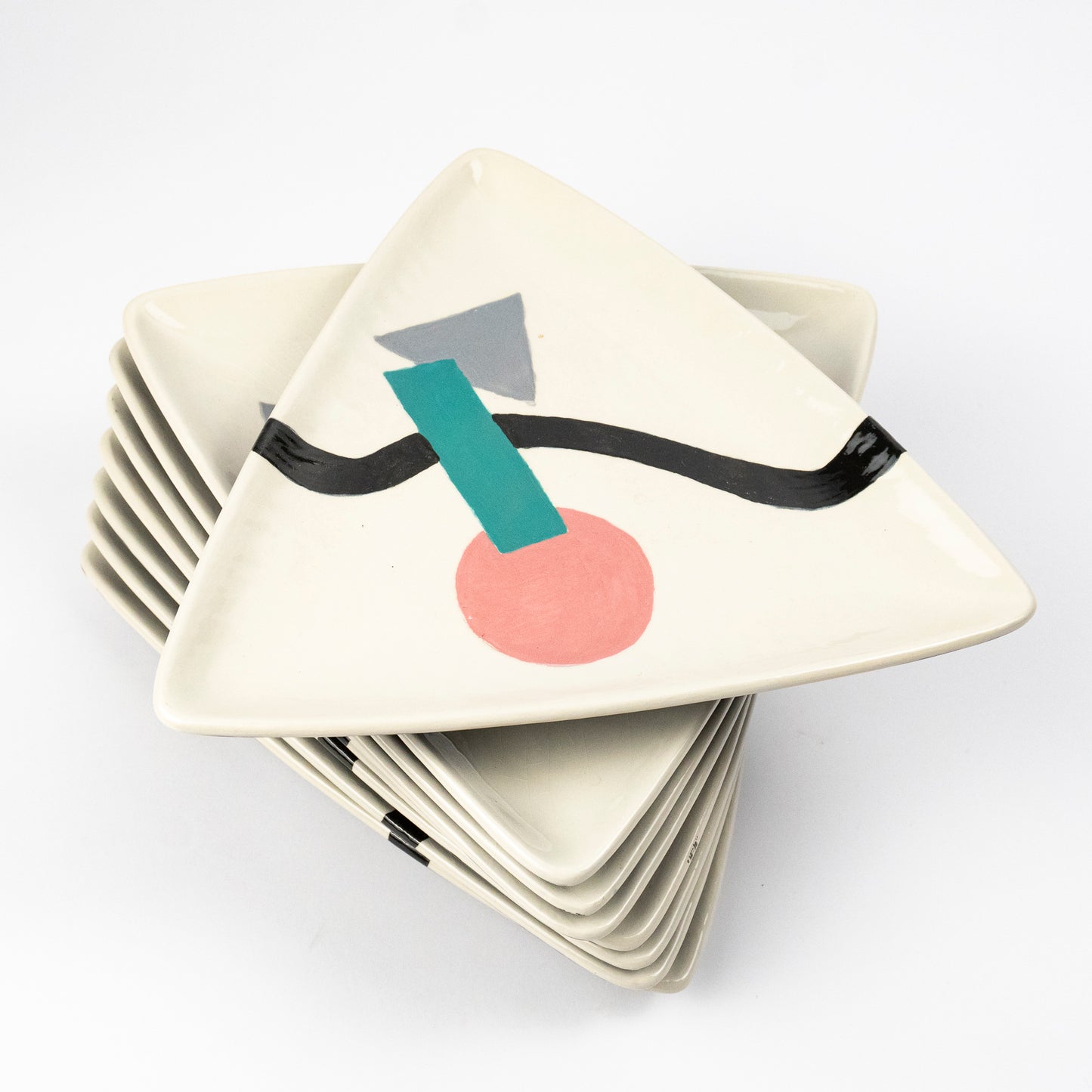 Jude Ceramic Dessert Plates - Set of Eight
