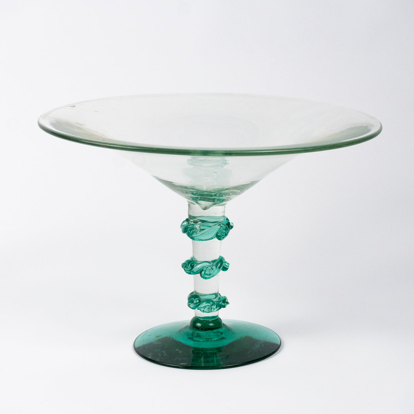 Paola Vintage Glass Pedestal Bowl