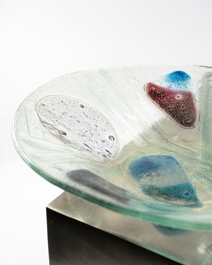 Giana Vintage Glass Serving Bowl