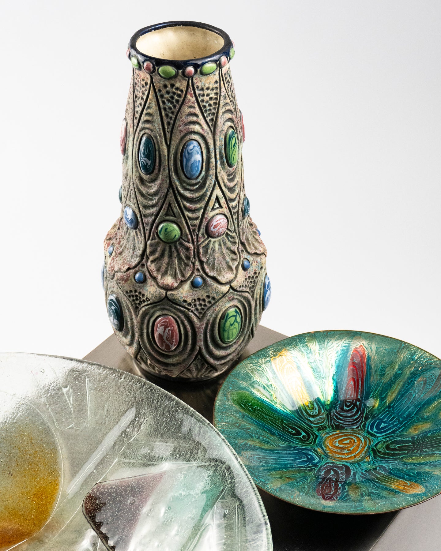 Giana Vintage Glass Serving Bowl